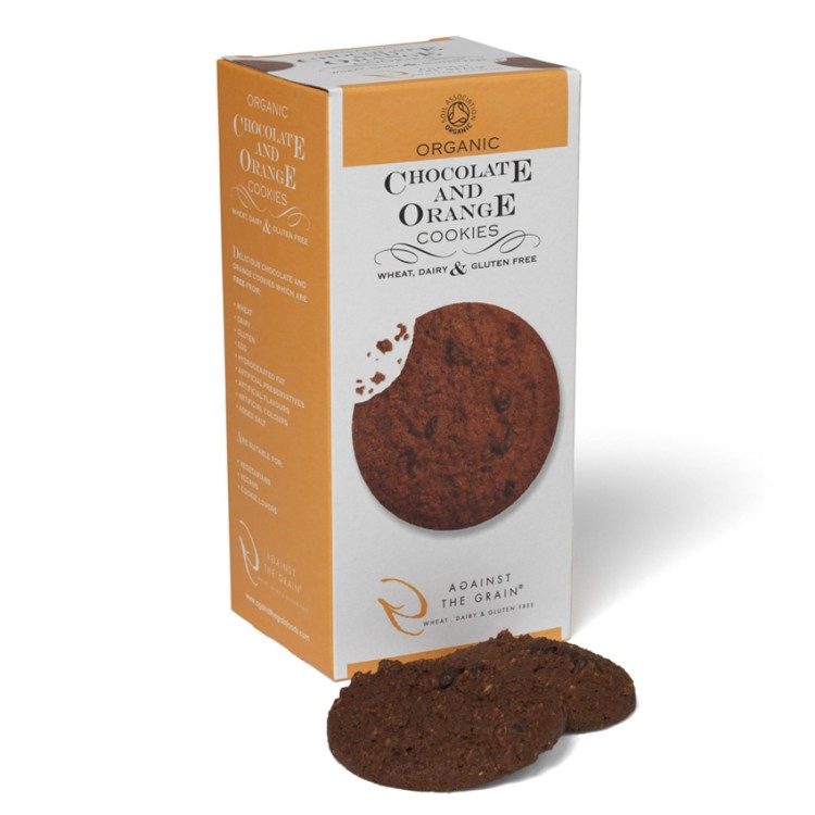 AGAINST THE GRAIN Vegan CHOCOLATE & ORANGE COOKIES (GF) 150g