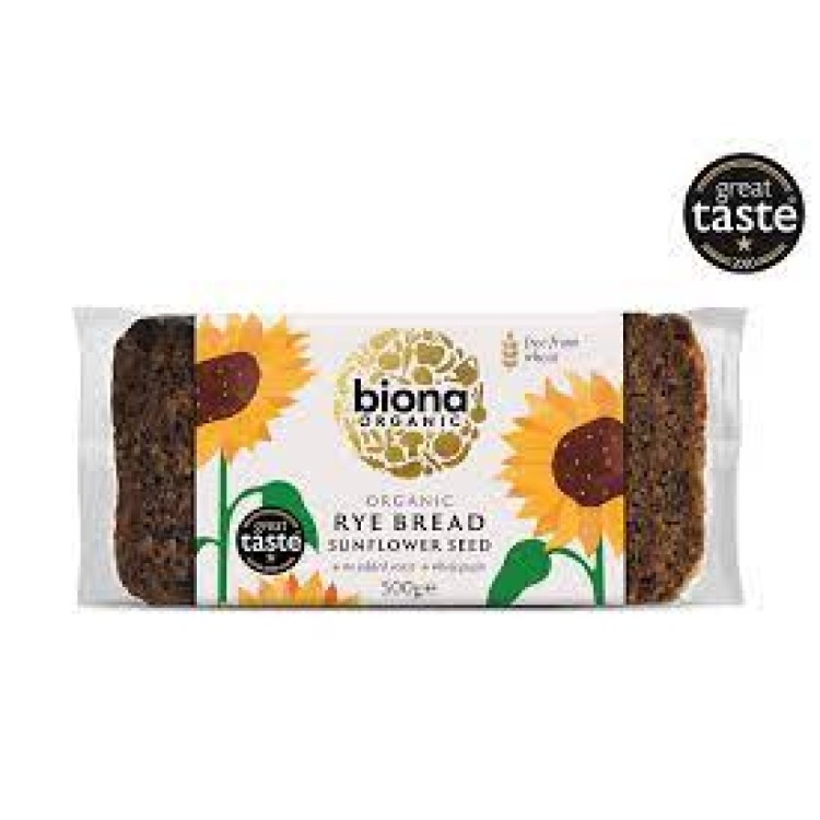 Biona Organic Rye Bread With Sunflower Seeds 500g
