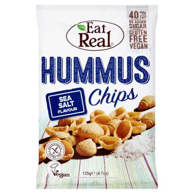 Eat Real Hoummus Chips Sea Salt 135g