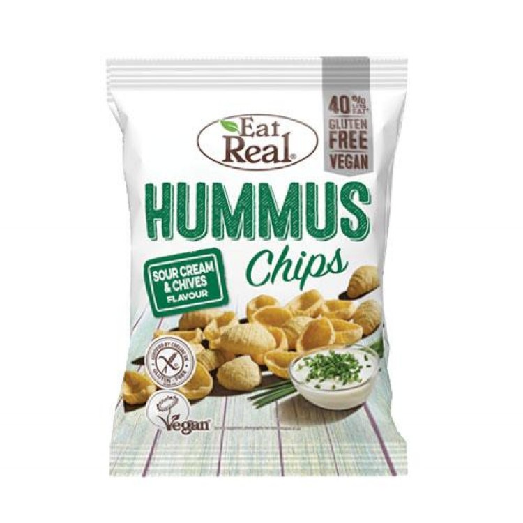 Eat Real Hummus Chips Sour cream and chives flavour 135g