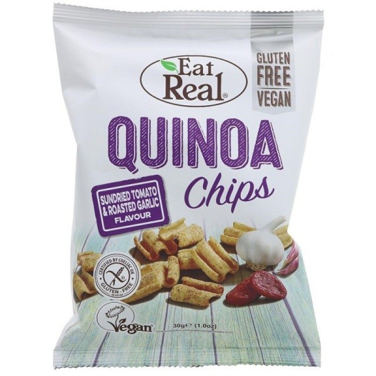 Eat Real Quinoa Chips Tomato & Garlic 30g