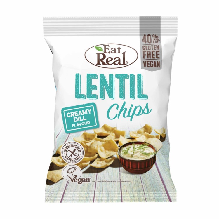Eat Real Vegan Lentil Chips with Creamy Dill 40g