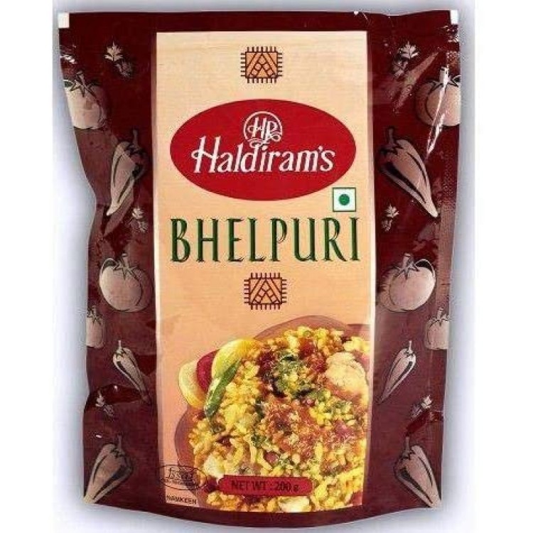 Haldiram's Bhelpuri (Mild Spicy crunchy chickpeas, nuts, puffed rice, potato chips with dry chutney) 200g 