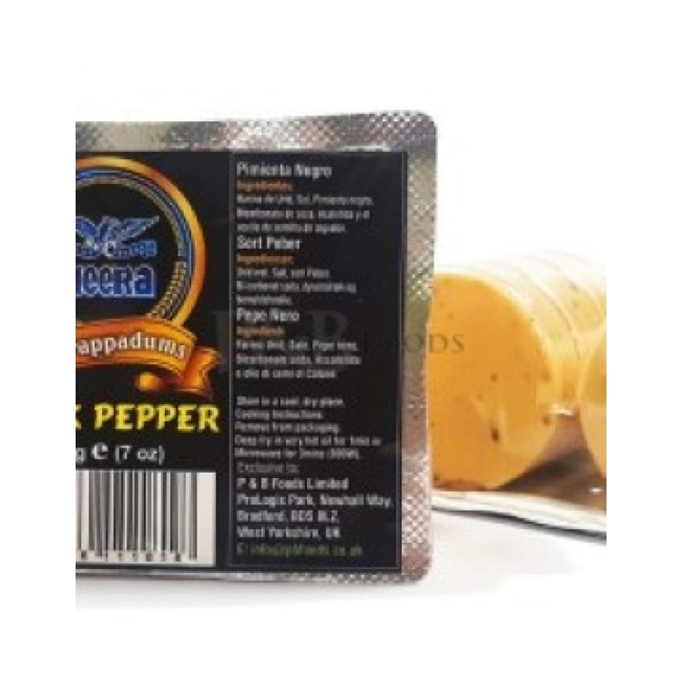 Heera Mini Papad - Black Pepper