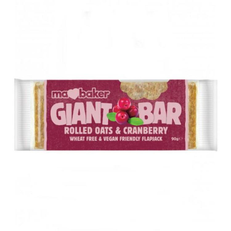 Ma Baker Giant Bar (rolled oats & cranberry) 90g