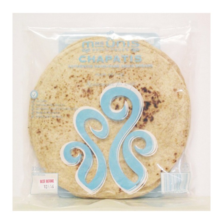 MRS UNIS WHOLEMEAL CHAPATIS 320g