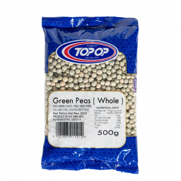 Top Op Green Peas Whole 500g